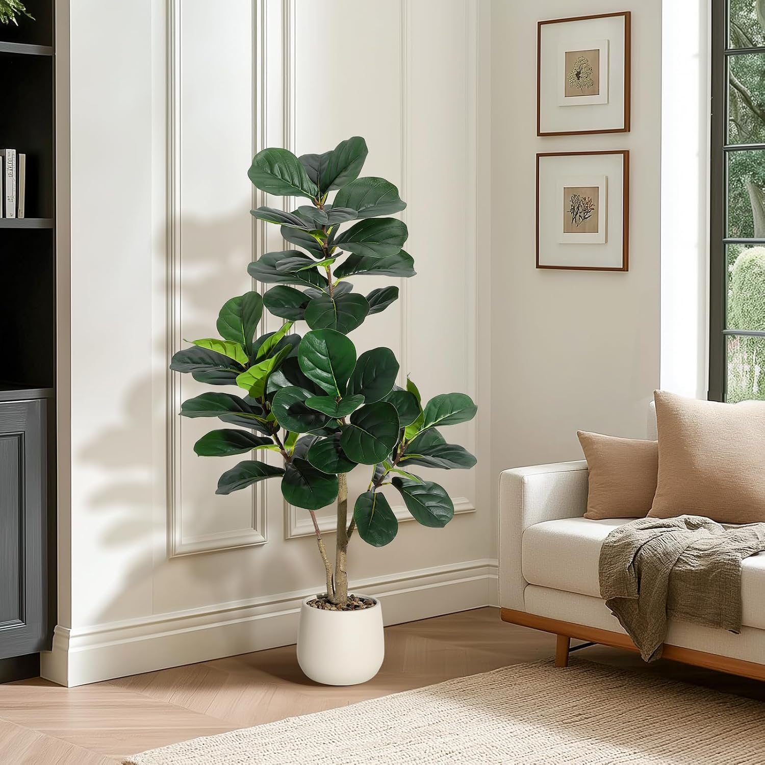 Ficus Lyrata Tree - Sztuczne drzewo figa z dużymi liśćmi