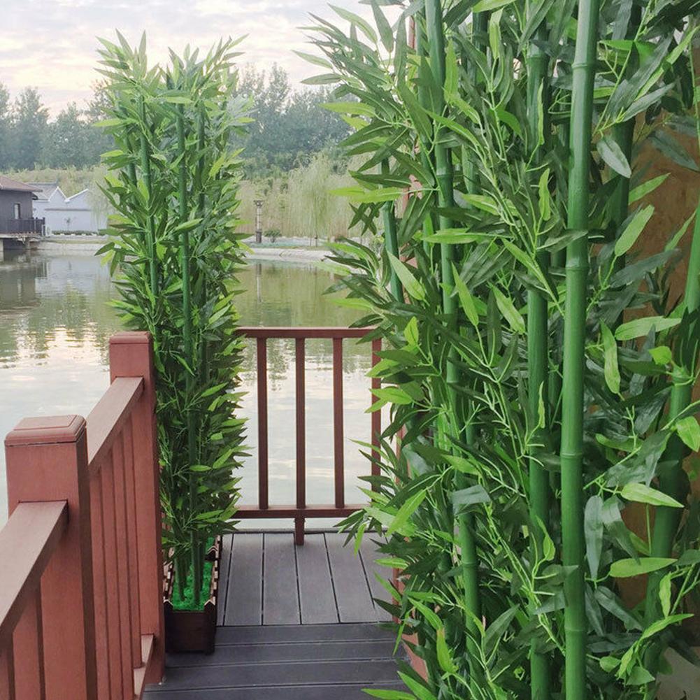 Ficus Lyrata Tree - 10 sztuk sztuczne zielone liście bambusa